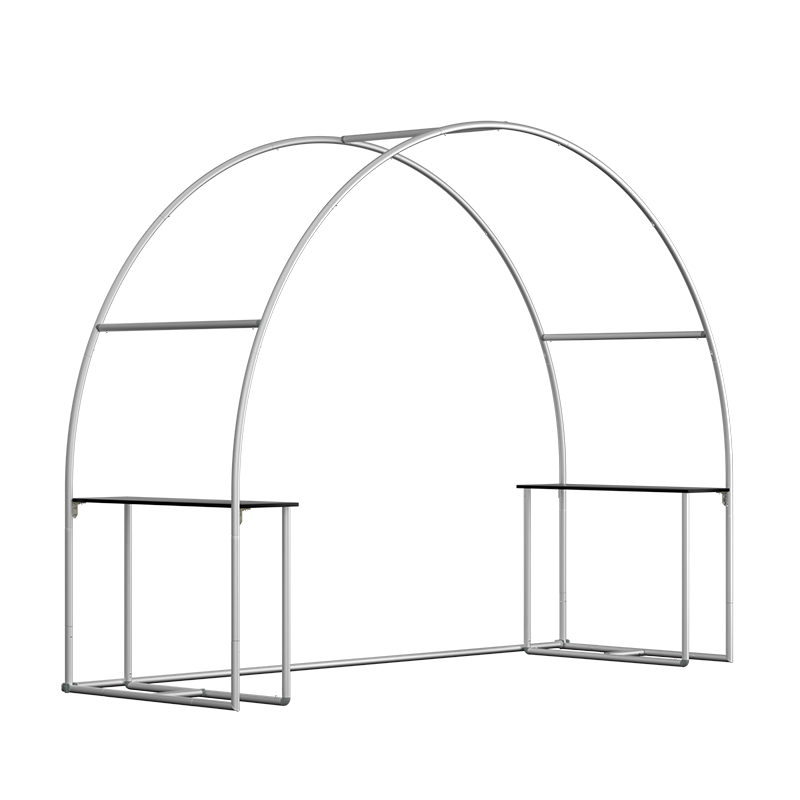 Round Arch Trade Show Booth with Shelf