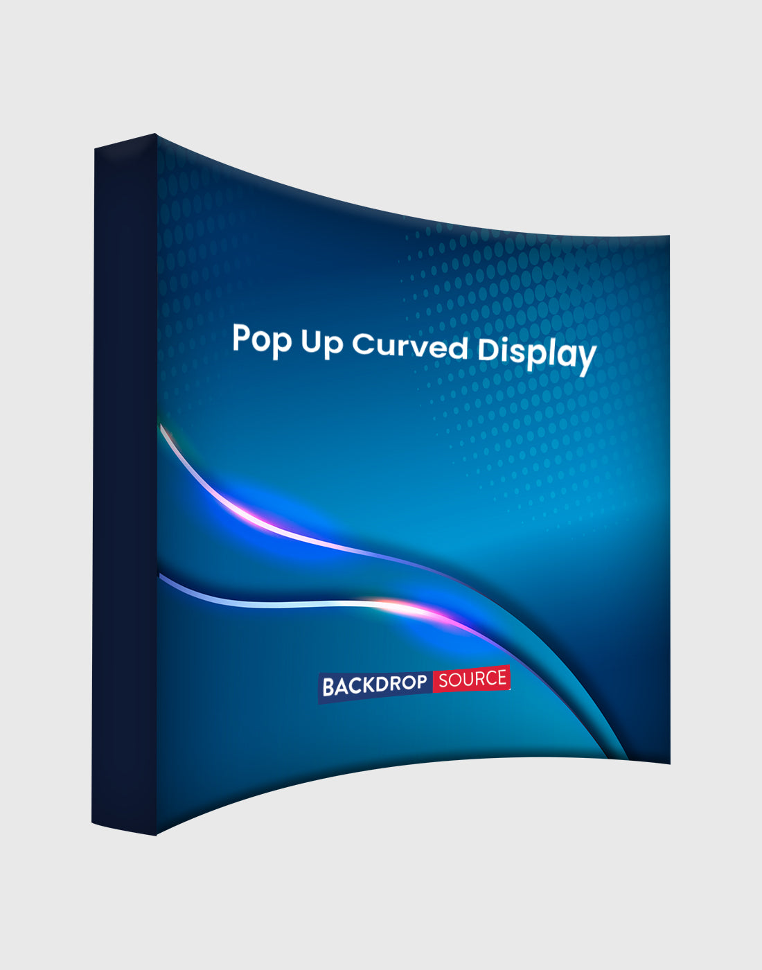 Pop Up Curved Velcro Media Wall