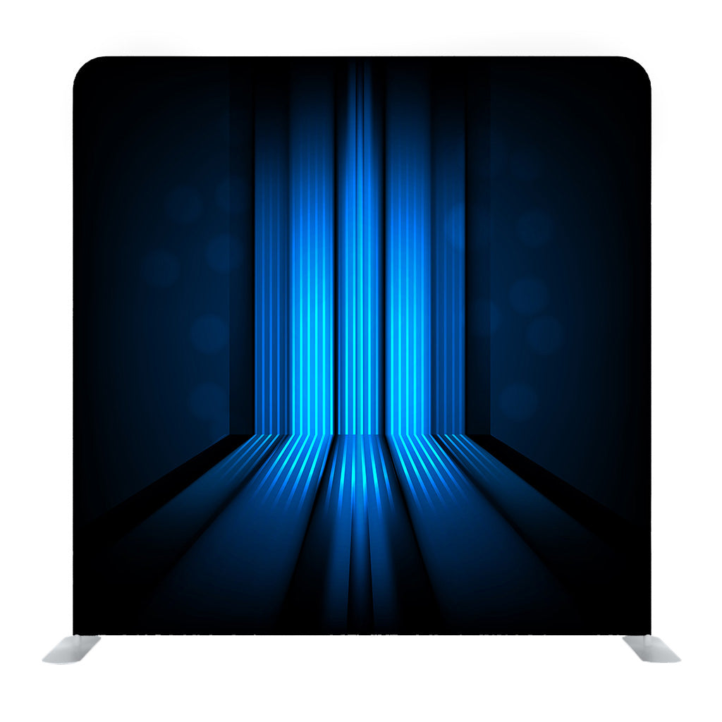 Background With Abstract Lines Of Blue Light Media Wall - Backdropsource