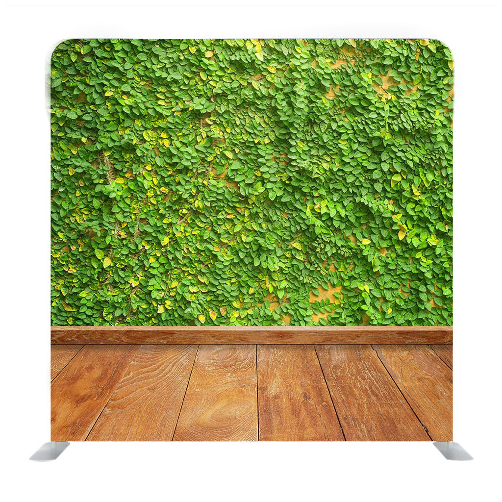 Brown Wall With Green Plants Media Wall - Backdropsource