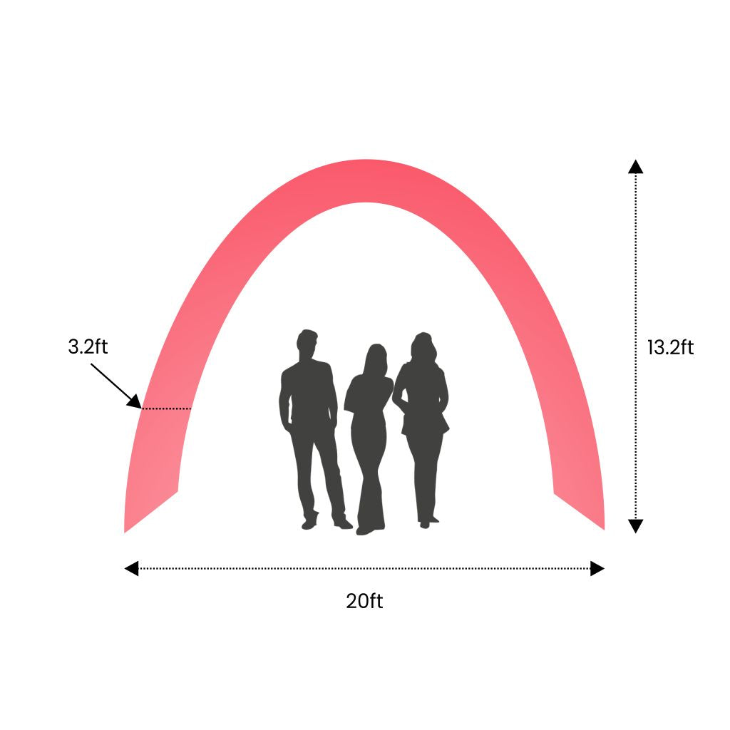 C Shape Tension Fabric Arch - 20ft - Backdropsource