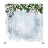 Christmas Decor With Floral And Wooden Media Wall - Backdropsource