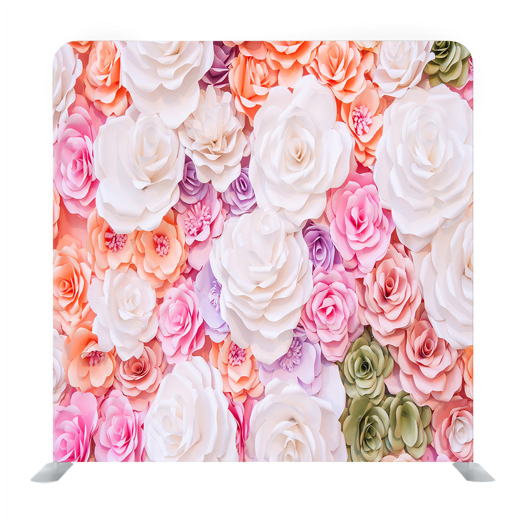 Colorful Flowers Paper Background Media Wall - Backdropsource