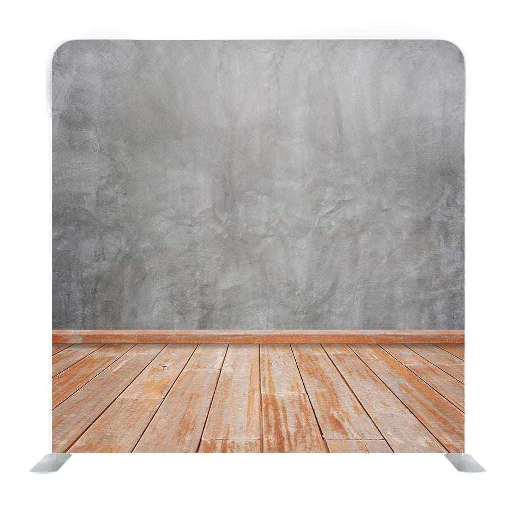 Concrete Smooth Wall And Wooden Floor Surface Media Wall - Backdropsource