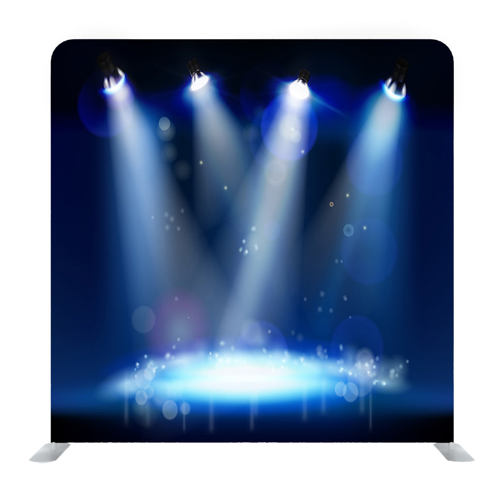 Illuminated White Spotlight Stage Media Wall - Backdropsource