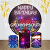 Lighting Themed Birthday Event Party Round Backdrop Kit - Backdropsource