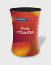 Oval Fabric Display Counter (For Podium & Booth Exhibitions)