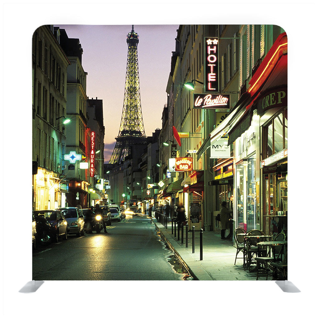 Paris Street Evening France Media wall - Backdropsource