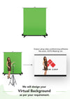 Green screen Collapsible and Retractable Chromakey Panel - Backdropsource