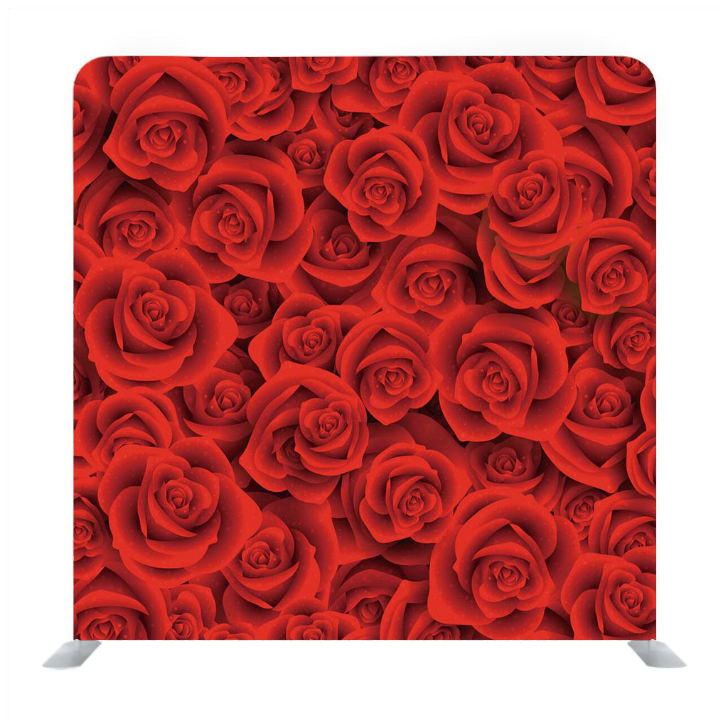 Red Roses in Red Textured Media Wall - Backdropsource