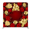 Red and Gold Roses with Red Texture Media Wall - Backdropsource