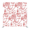 Red hand drawn rose with white backdrop Media wall - Backdropsource