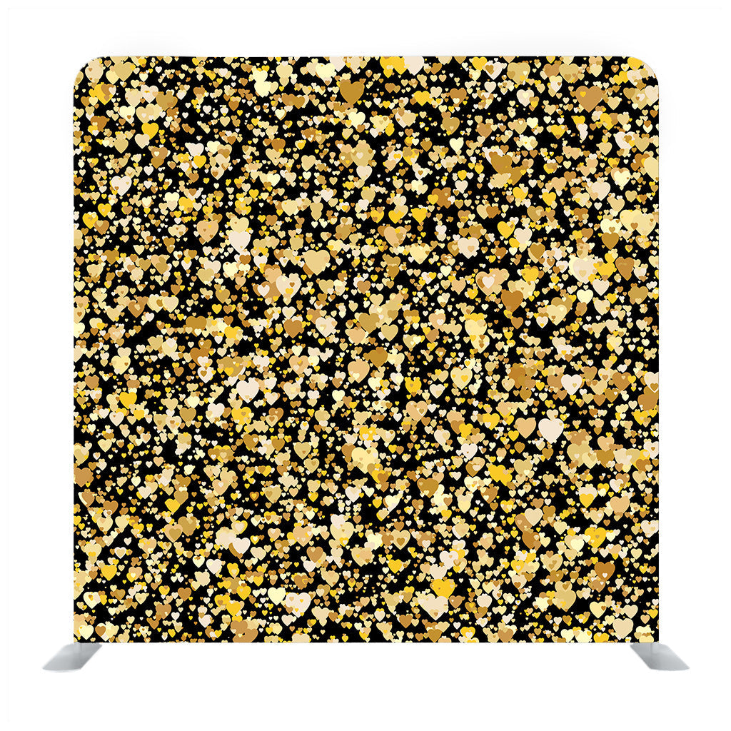 Rich golden vector sparkling hearts falling down background backdrop - Backdropsource