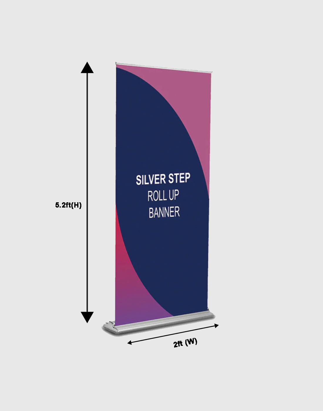 Silver Step Roll Up Banner - Backdropsource