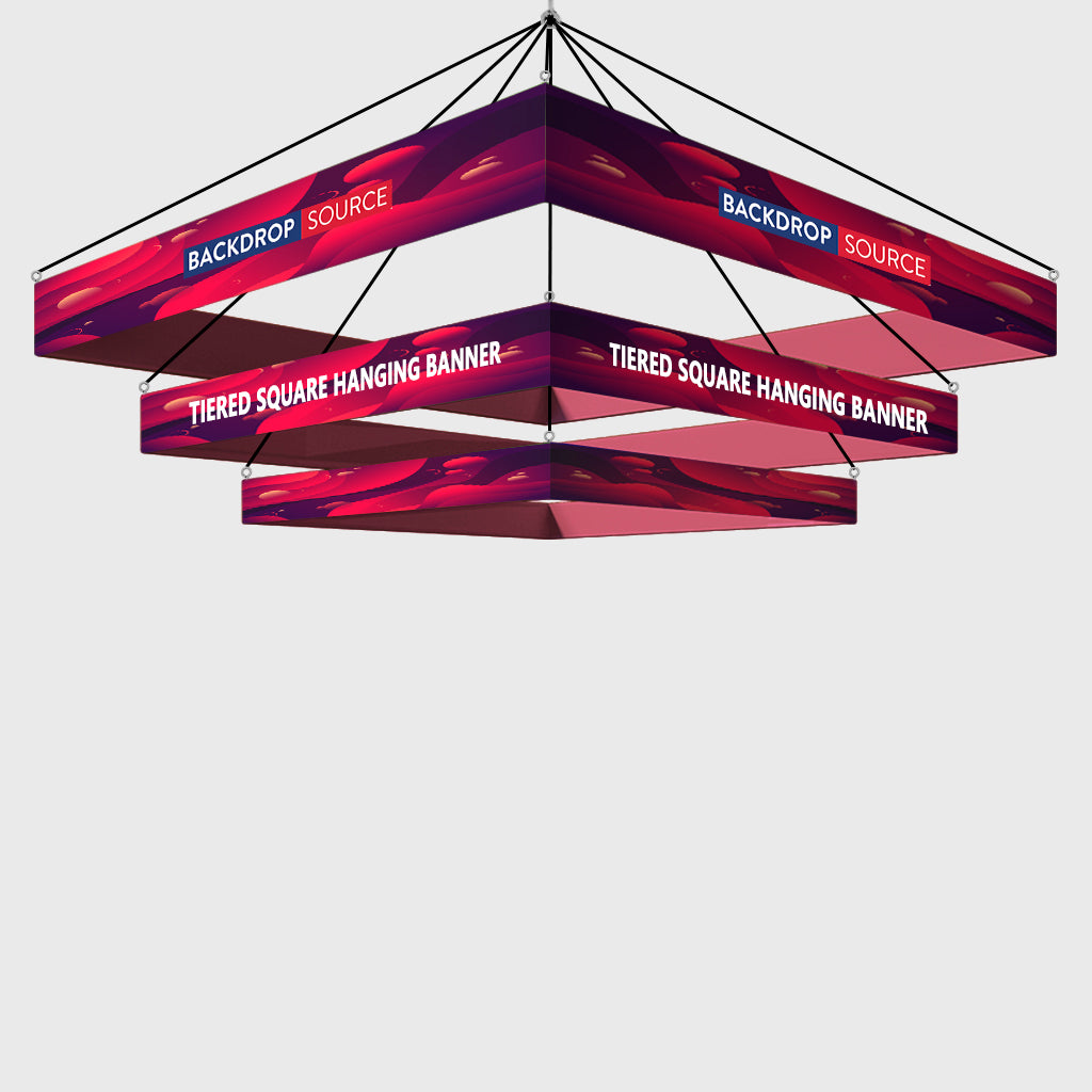 Tiered Square Hanging Banner