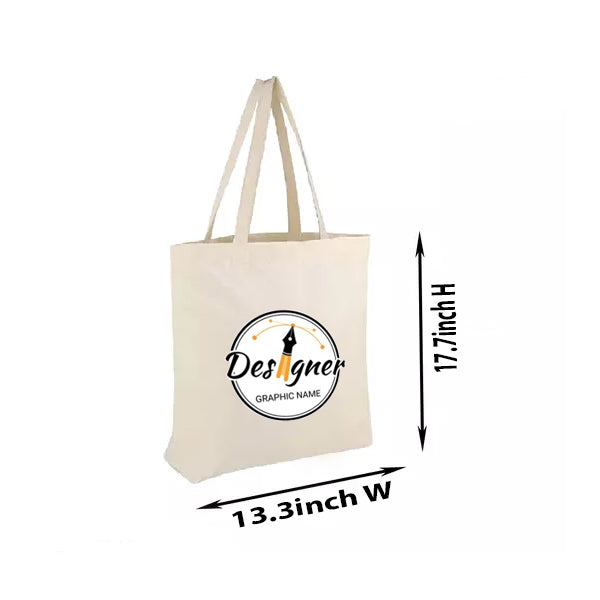 White Canvas Cotton Tote Bag