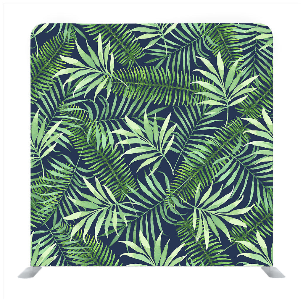 Tropical Leaves On White Background Media Wall - Backdropsource