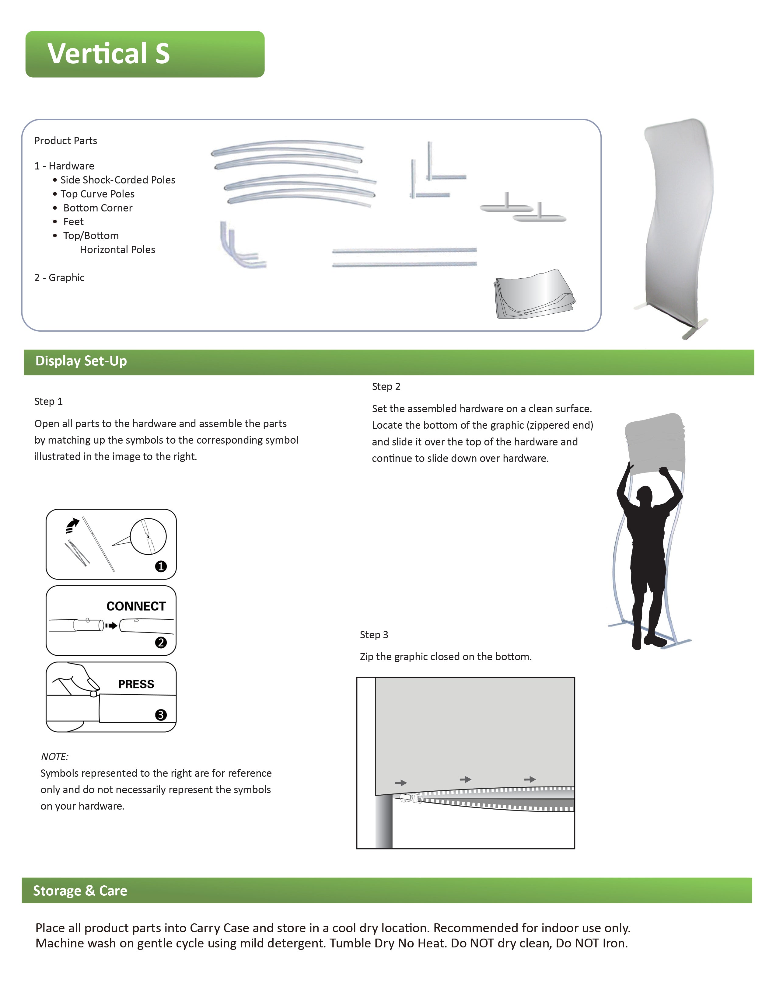 Vertical S Shape Tension Fabric Display Stands - Backdropsource