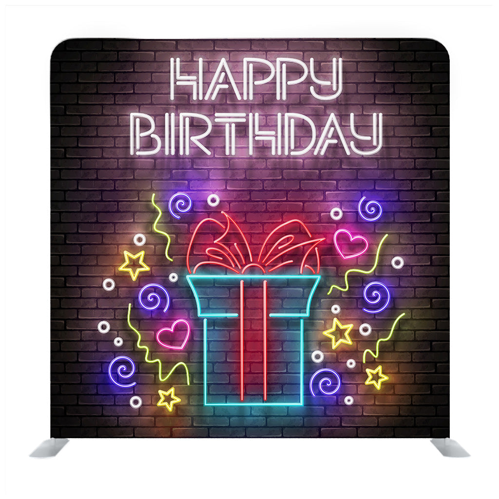 Vintage Glow Birthday gift Background Media Wall - Backdropsource