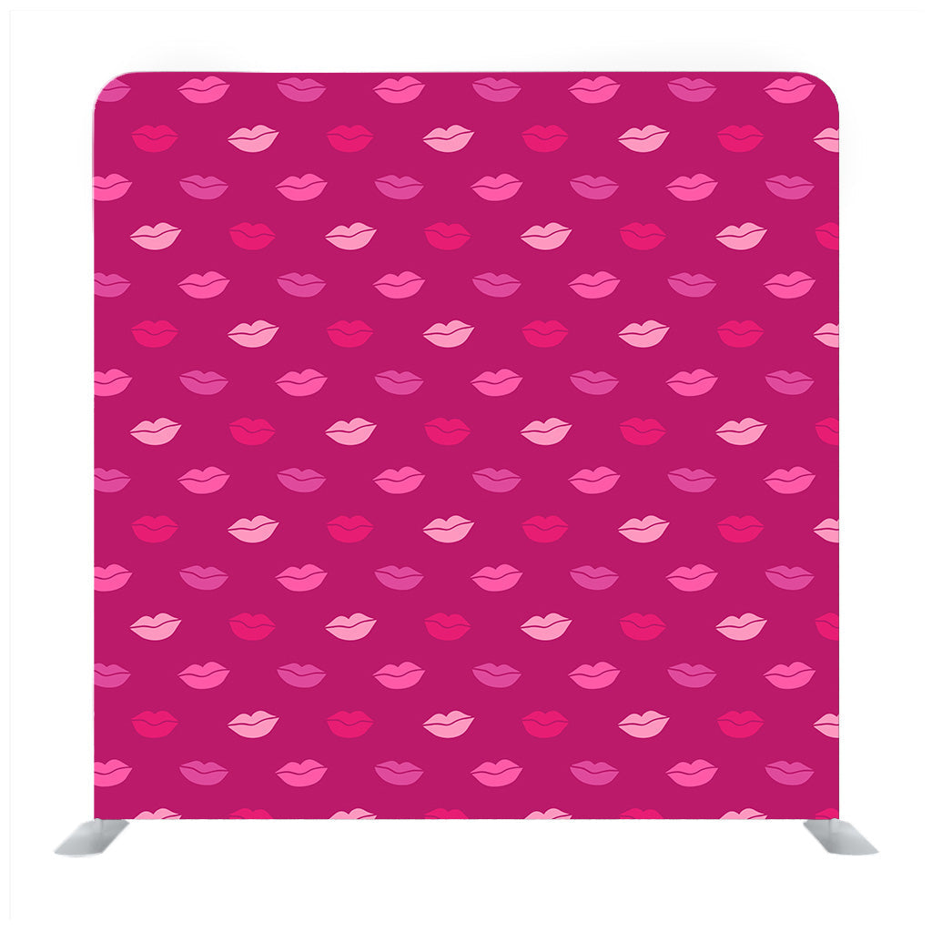 Watercolor lips pattern with colored lipstick kisses Media wall - Backdropsource