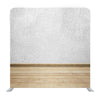 White Concrete Wall with Wooden Floor Media Wall - Backdropsource