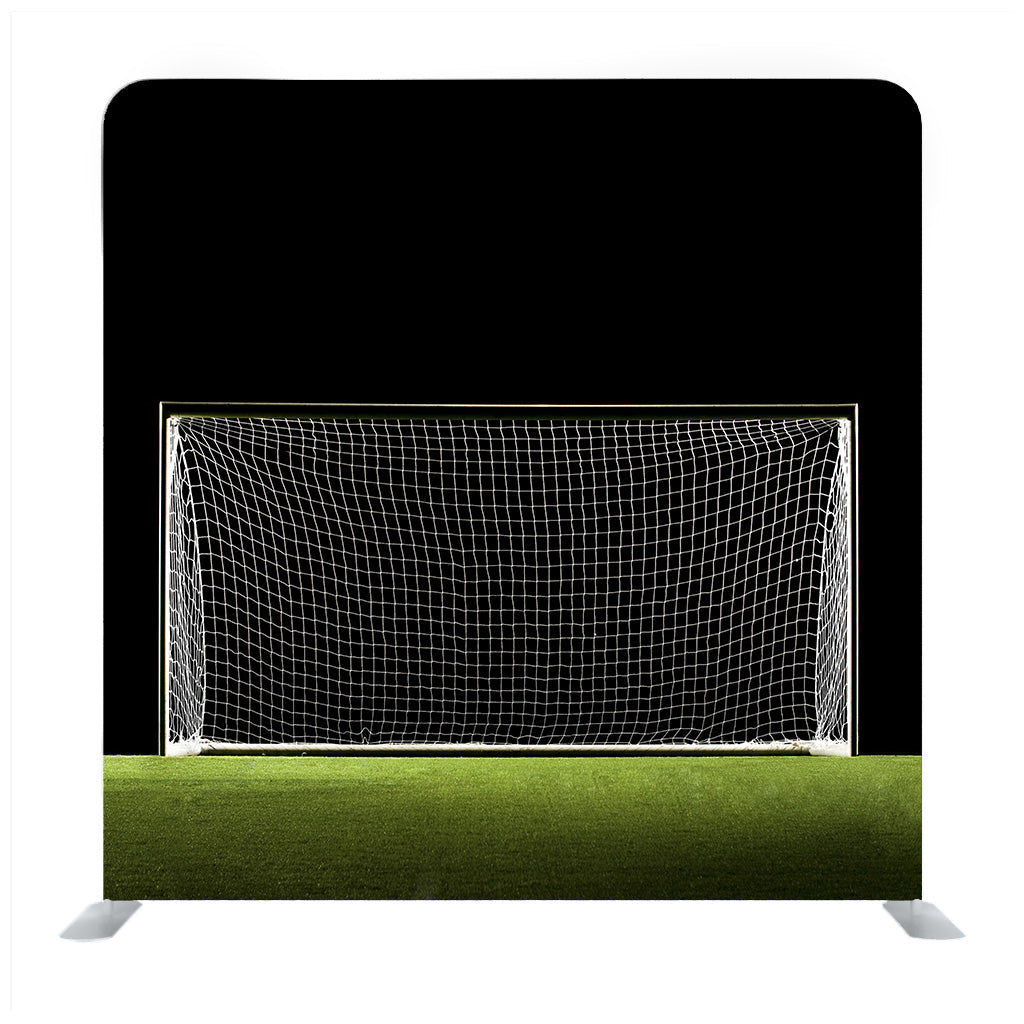 Wide Angle photo of Soccer Goal or Football Goal Background Media Wall - Backdropsource