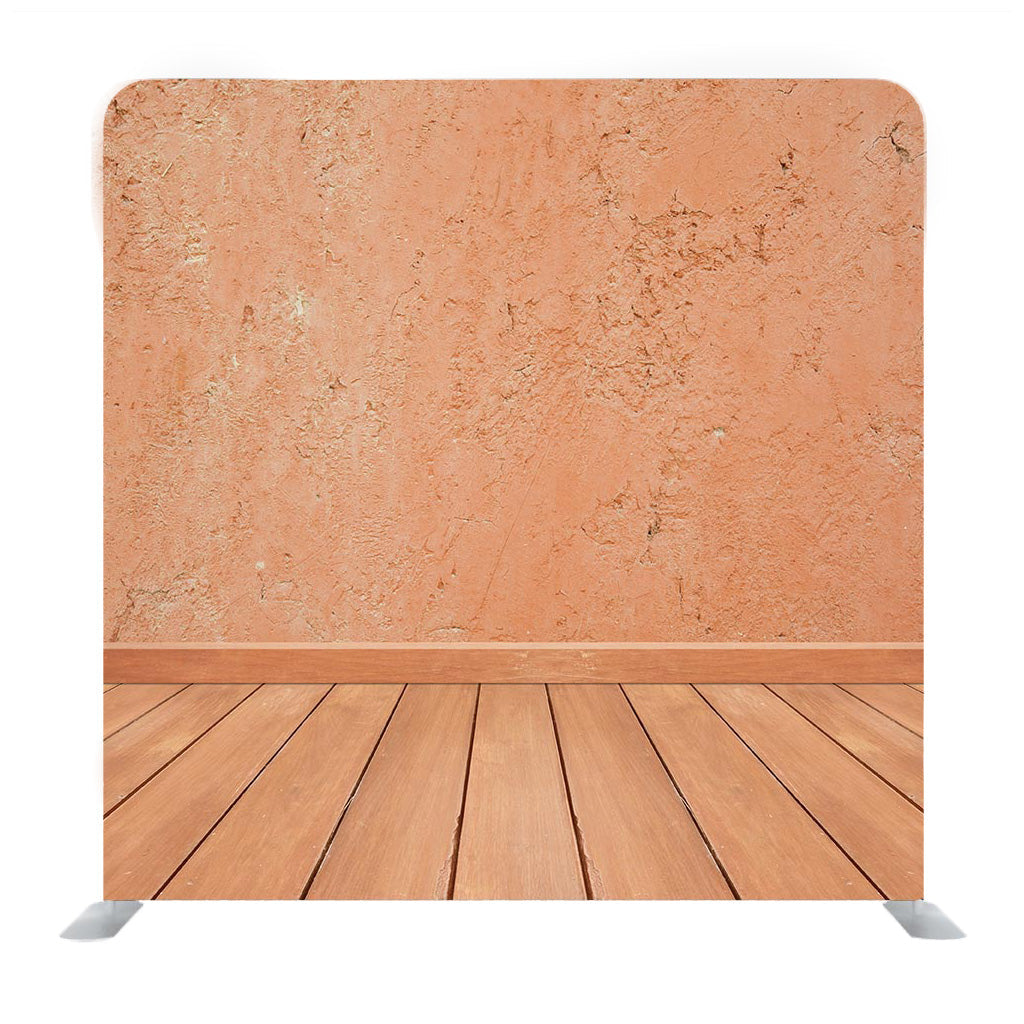 Rose Cement wall And Wooden Floor Surface - Backdropsource