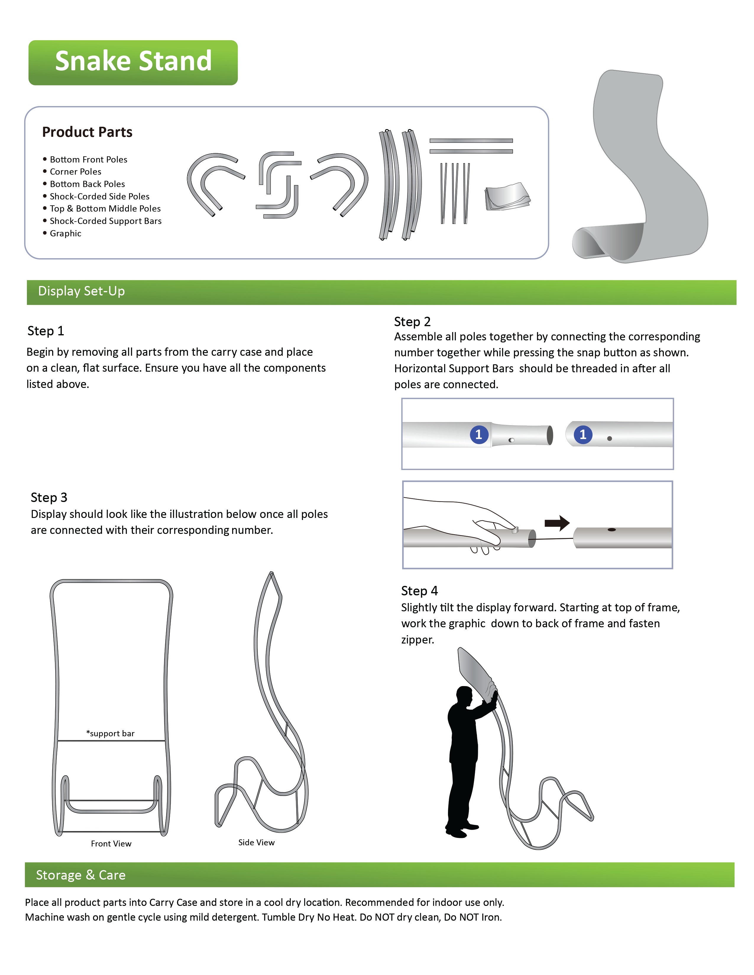 Snake Tension Fabric Display Stands - Backdropsource